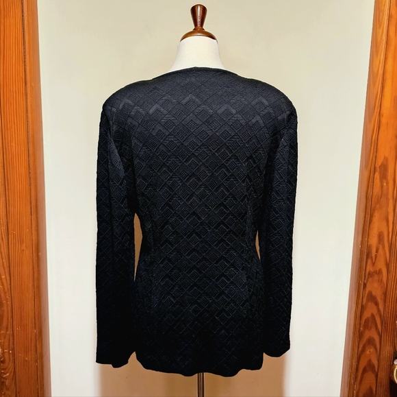St. John Collection Black Lightweight Cardigan Jacket - Picture 4 of 6